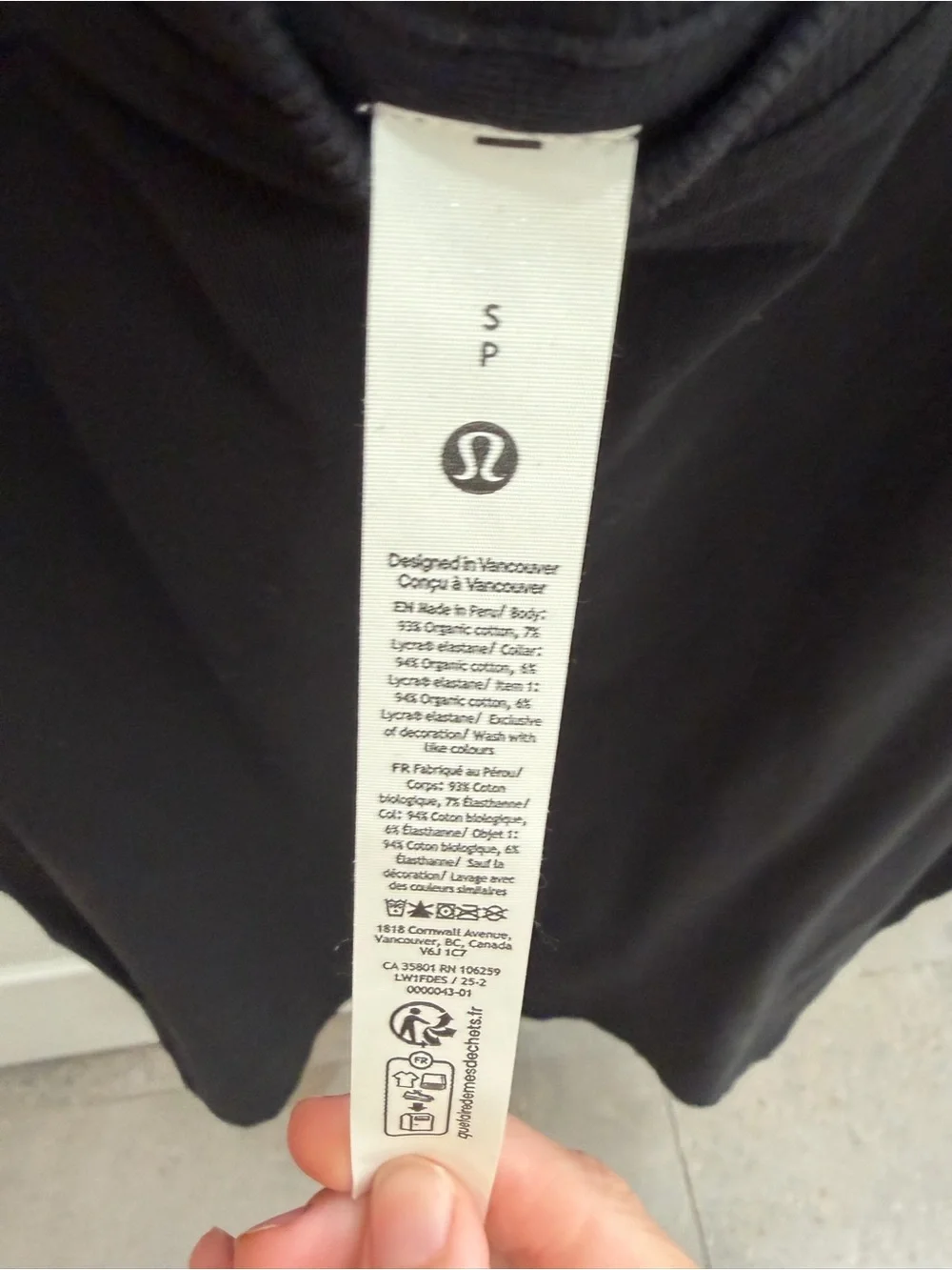 Lululemon Long Cotton Crew Tank